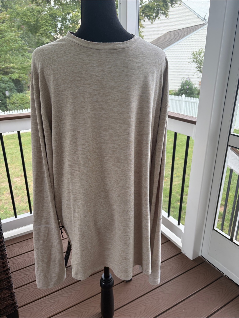 Men's Long Sleeve VRST Crewneck Shirt - Light Beige